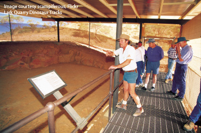 Lark Quarry Conservation Park dinosaur trackways