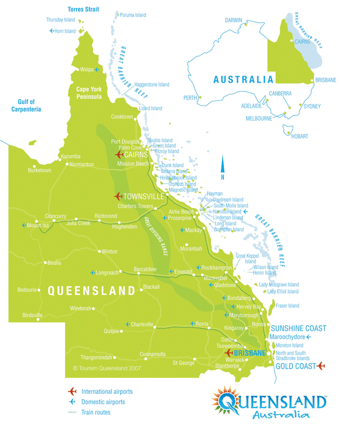 Queensland Tourism Map