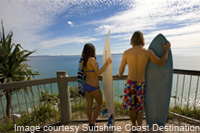 Couple About to Surf at Noosa