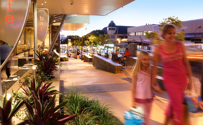 Shopping in Bulcock Street, Caloundra
